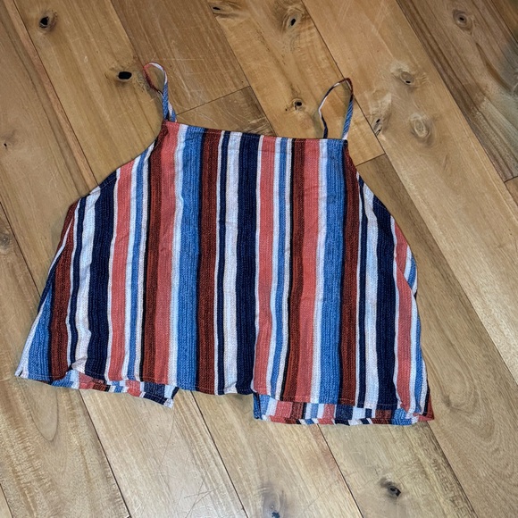 Lulus‎ Striped Multicolor Women's Top spaghetti strap open back crop top - Picture 1 of 3